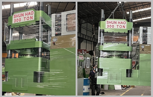 Pengiriman Mesin Press Peralatan Makan Melamin Shunhao 300 Ton
